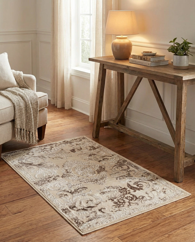 Bloomsbury Elegance Collection Area Rug - Mayfair Rectangle Beige  lifestyle 37