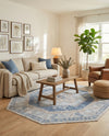 Savannah Series Collection Area Rug -  Augusta (Sky blue) Octagon Sky blue  lifestyle 38