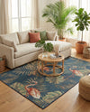 Coastal Terrace Collection Area Rug - Seabreeze Rectangle Navy Blue  lifestyle 6