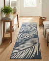 Seaside Blooms Collection Area Rug - Verdure (Blue) Runner Blue  lifestyle 50
