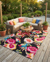 Seaside Blooms Collection Area Rug -  Versailles Rectangle Multi  lifestyle 15