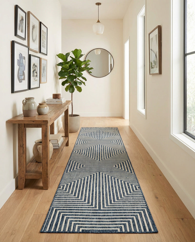 Urban Terrace Collection Area Rug -  Astoria (Blue) Runner Blue  lifestyle 38