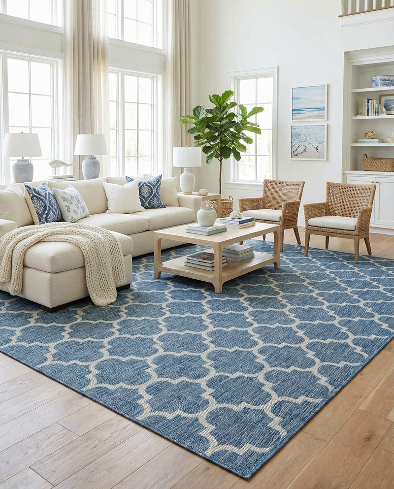 Savannah Pergola Collection Area Rug - Arbor (Navy Blue) Rectangle Navy Blue  lifestyle 14