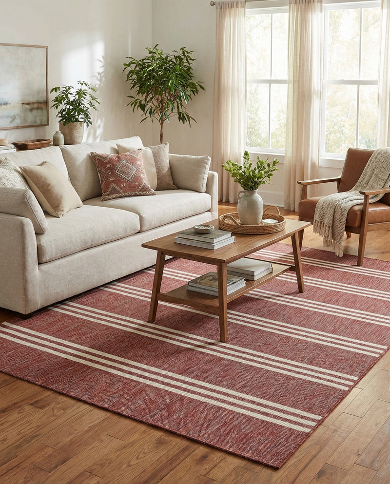 Urban Oasis Rugs Collection Area Rug -  District (Rust Red) Rectangle Rust Red  lifestyle 12