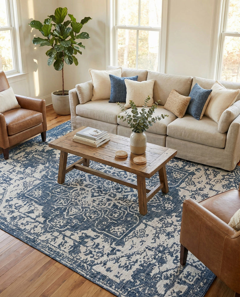 Urban Oasis Rugs Collection Area Rug -  Penthouse (Blue) Rectangle Blue  lifestyle 21