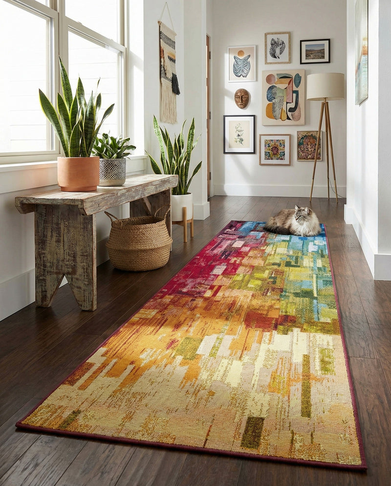 Urban Terrace Collection Area Rug -  Lawn Runner Multi  lifestyle 75