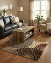Bistro Lounge Collection Area Rug -  Cappuccino Rectangle Beige  lifestyle 14