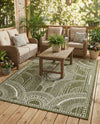 Patio Heritage Collection Area Rug -  Asheville Rectangle Green  lifestyle 15