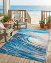 Urban Terrace Collection Area Rug - Veranda Rectangle Blue  lifestyle 11