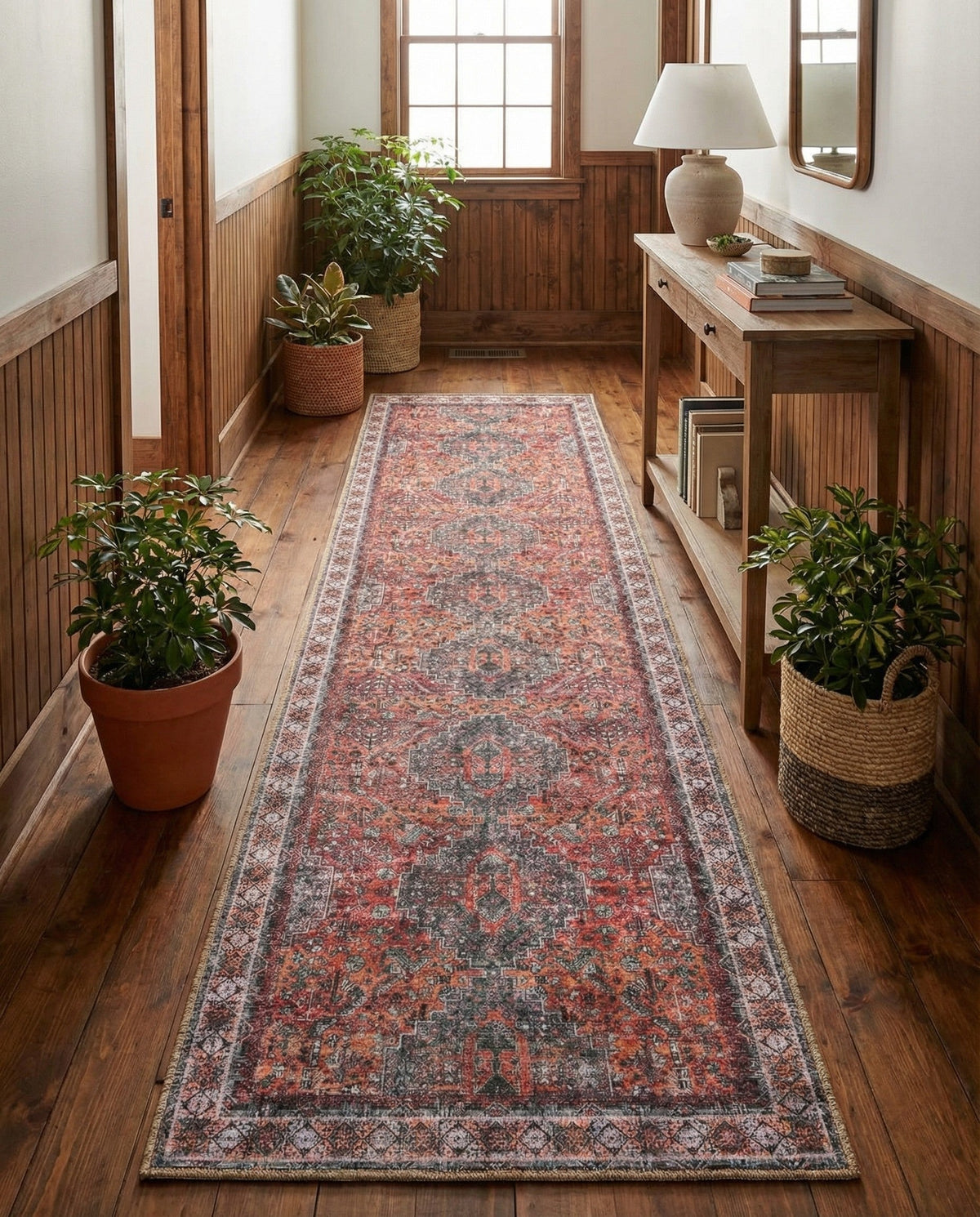 Heritage Elegance Collection Area Rug -  Uffizi Runner Rust Red  lifestyle 61