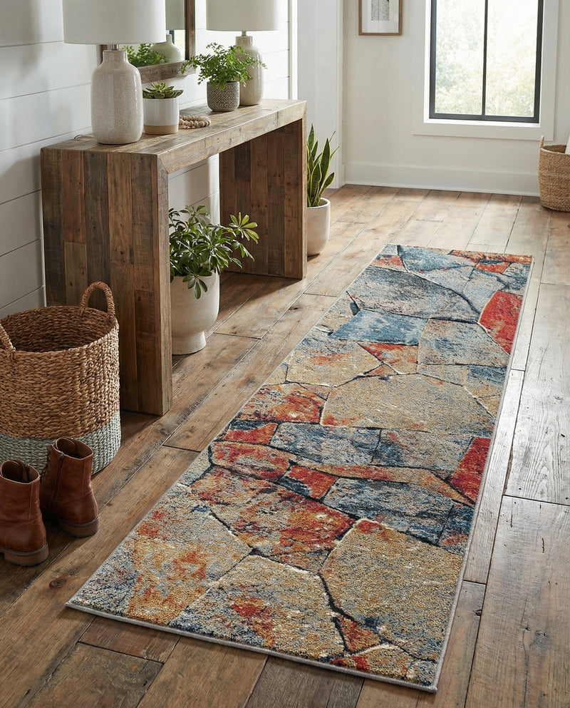 Urban Terrace Collection Area Rug -  Boulevard Runner Multi  lifestyle 63