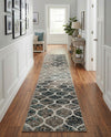 Trellis Mosaic Collection Area Rug -  Pergolatown (Blue Multi) Runner Blue Multi  lifestyle 36