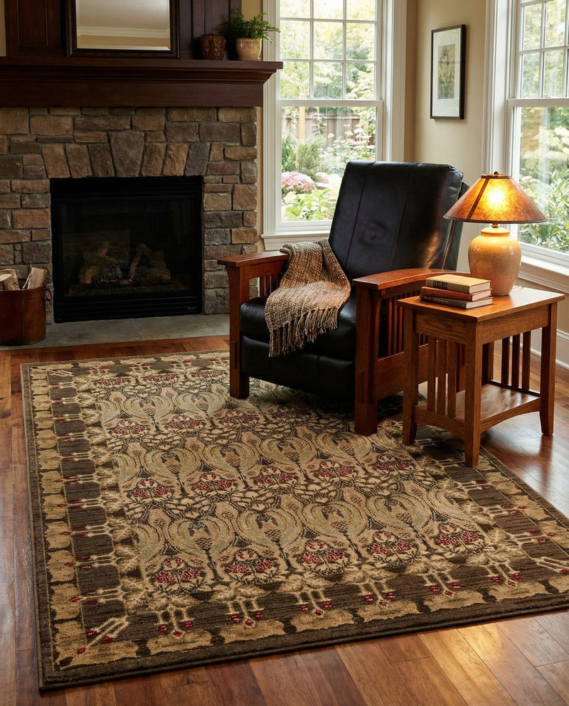Chelsea Elegance Collection Area Rug -  Brompton (Brown) Rectangle Brown  lifestyle 35