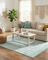 Metro Heights Collection Area Rug -  Chelsea Rectangle Teal  lifestyle 32