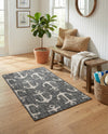 Seaside Haven Rugs Collection Area Rug - Sapphire (Charcoal) Rectangle Charcoal  lifestyle 16