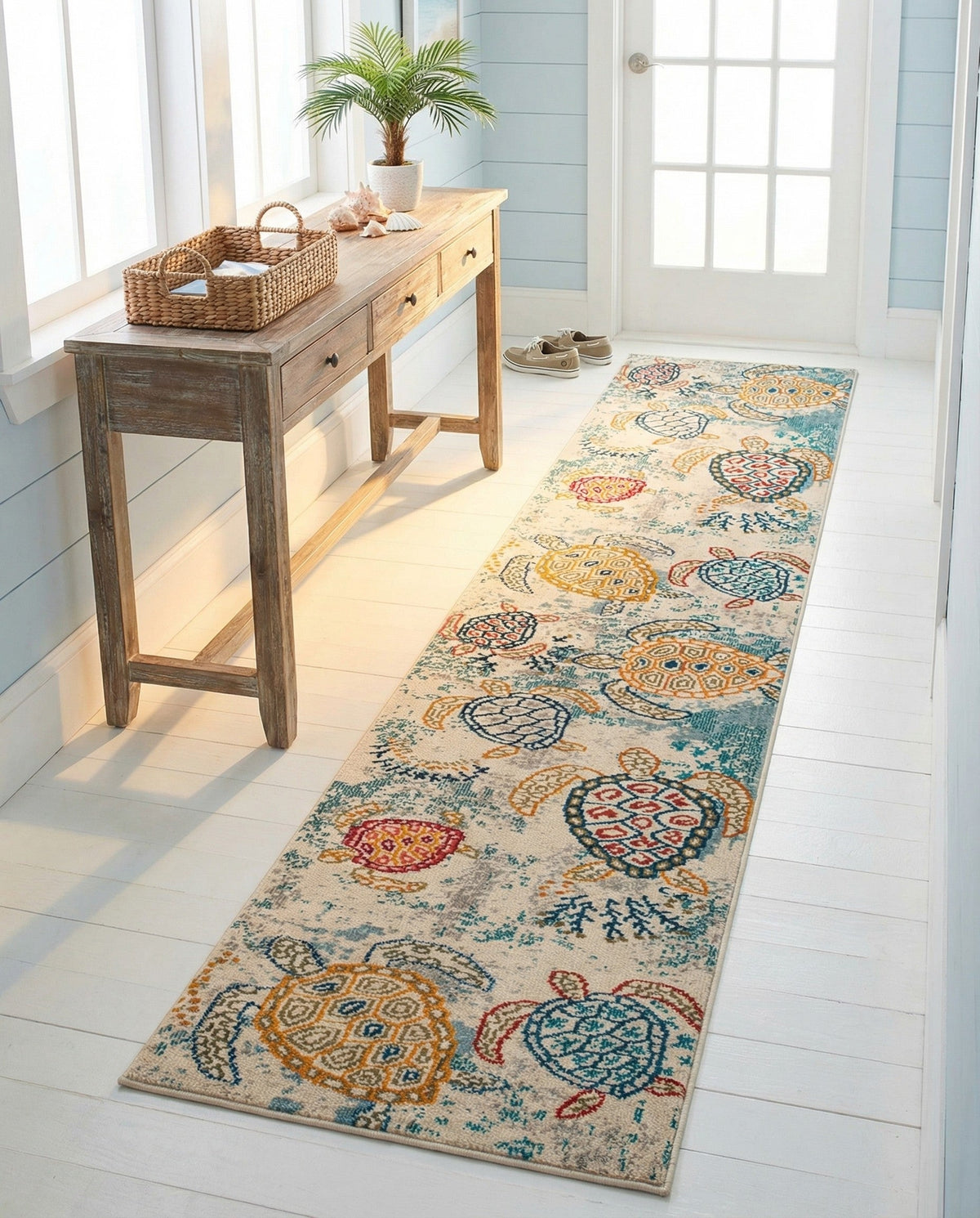 Sorrento Shores Collection Area Rug -  Massa Runner Beige  lifestyle 110