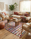 Tulum Trellis Collection Area Rug - Mysore Rectangle Multi  lifestyle 5