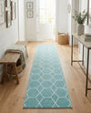 Trellis Mosaic Collection Area Rug - Arborville (Light Blue) Runner Light Blue  lifestyle 22