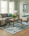 Riviera Elegance Collection Area Rug -  Menton (Turquoise) Rectangle Turquoise  lifestyle 18