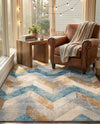 Dresden Elegance Collection Area Rug -  Bautzen Rectangle Blue  lifestyle 14