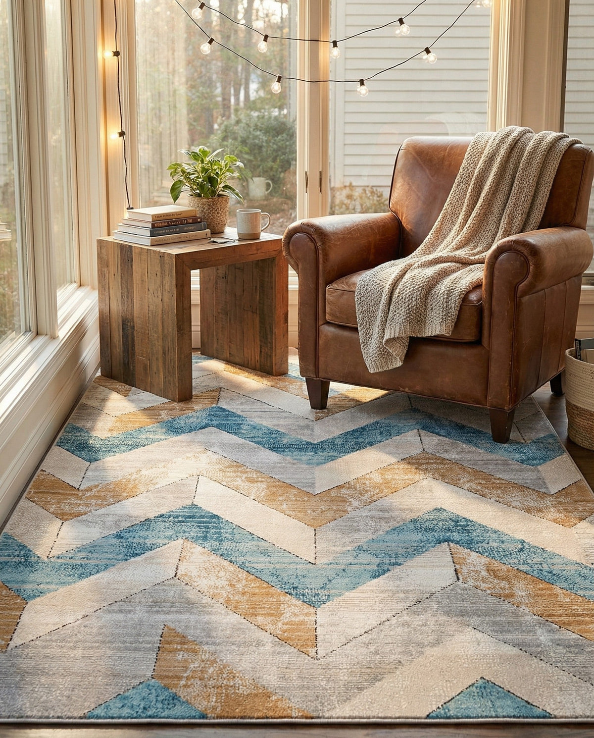 Dresden Elegance Collection Area Rug -  Bautzen Rectangle Blue  lifestyle 14