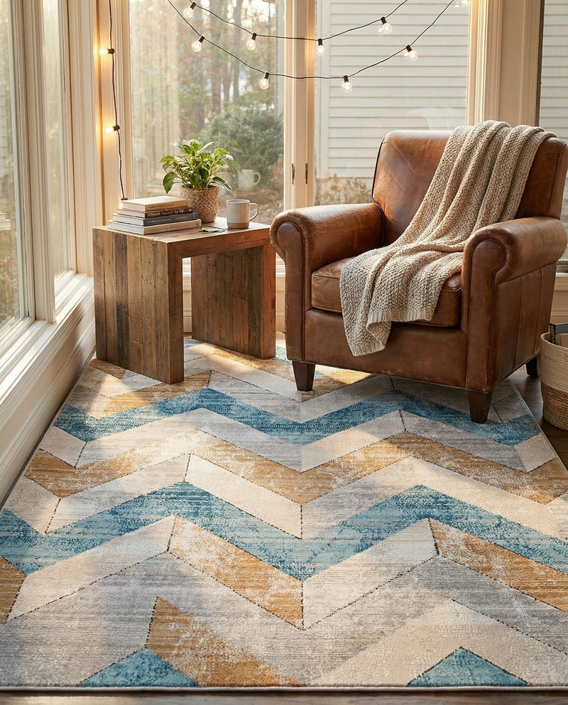Dresden Elegance Collection Area Rug -  Bautzen Rectangle Blue  lifestyle 14