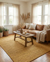 Woven Seaside Jute Collection Area Rug - Savannah (Yellow) Rectangle Yellow  lifestyle 13