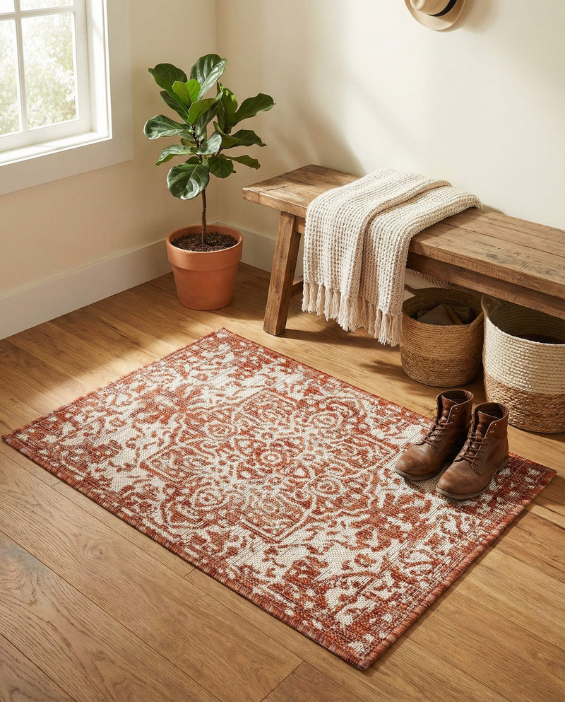Urban Oasis Rugs Collection Area Rug -  Penthouse (Rust Red) Rectangle Rust Red  lifestyle 8