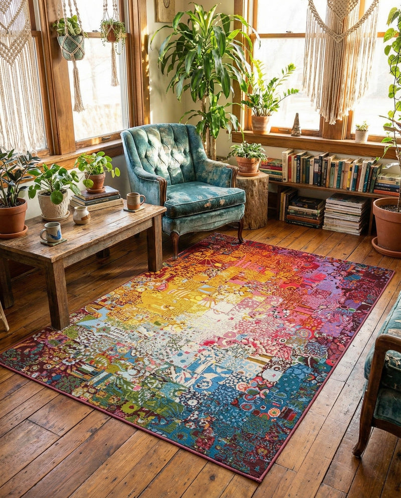 Urban Terrace Collection Area Rug -  Terrace Rectangle Multi  lifestyle 9