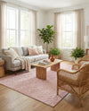 Garden Lattice Charm Collection Area Rug - Arbor (Pink) Rectangle Pink  lifestyle 9