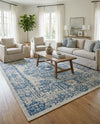 Patio Heritage Collection Area Rug - Savannah (Blue) Rectangle Blue  lifestyle 34
