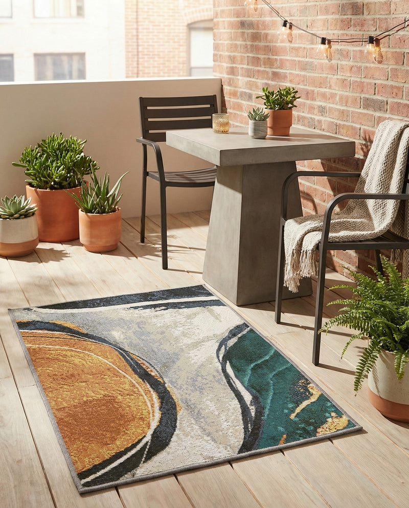 Urban Terrace Collection Area Rug -  Pavilion Rectangle Multi  lifestyle 3