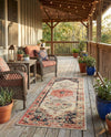 Patio Heritage Collection Area Rug -  Meadow Runner Multi  lifestyle 57