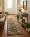 Jaipur Elegance Collection Area Rug -  Nahargarh (Green) Runner Green  lifestyle 81