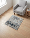 Mediterranean Lattice Collection Area Rug - Santorini (Multi Gray Blue) Square Multi Gray Blue  lifestyle 95
