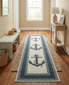 Seaside Haven Rugs Collection Area Rug -  Coralreef Runner Navy Blue  lifestyle 82