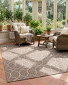 Savannah Pergola Collection Area Rug -  Pavilion (Brown) Rectangle Brown  lifestyle 5