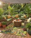 Seaside Blooms Collection Area Rug -  Sorrento Rectangle Green  lifestyle 8