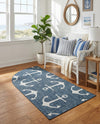 Seaside Haven Rugs Collection Area Rug - Sapphire (Blue) Hearth Blue  lifestyle 53