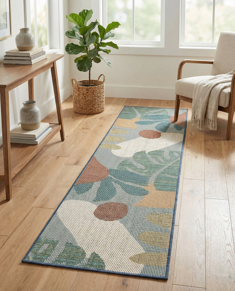 Coastal Terrace Collection Area Rug -  Boardwalk Runner Blue  lifestyle 69