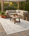 Patio Heritage Collection Area Rug -  Lafayette (Gray) Rectangle Gray  lifestyle 8