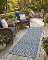 Savannah Pergola Collection Area Rug -  Pavilion (Blue) Runner Blue  lifestyle 45