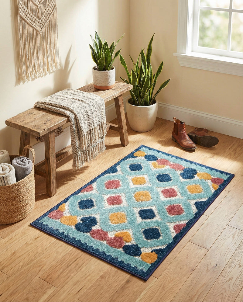 Caribbean Terrace Collection Area Rug -  Tobago Rectangle Ivory  lifestyle 12