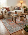 Mykonos Manor Collection Area Rug -  Paros Rectangle Salmon Pink  lifestyle 32