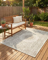 Patio Heritage Collection Area Rug -  Lafayette (Gray) Rectangle Gray  lifestyle 11