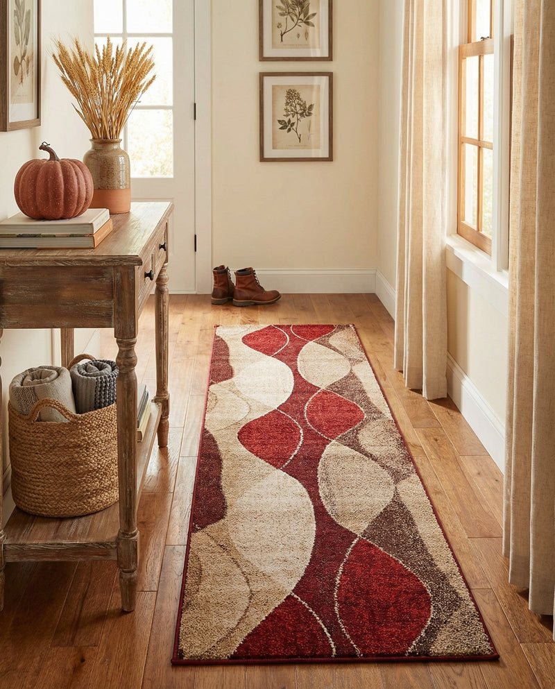 Autumn Meadow Collection Area Rug -  Emberglow Runner Multi  lifestyle 62