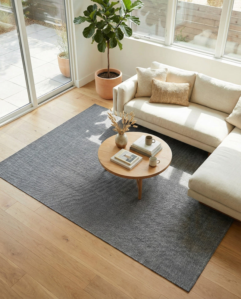 Seaside Serenity Collection Area Rug - Veranda (Black) Rectangle Black  lifestyle 14