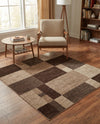 Autumn Meadow Collection Area Rug -  Sycamoreside (Light Brown) Square Light Brown  lifestyle 75