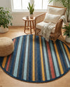 Caribbean Terrace Collection Area Rug -  Martinique Round Charcoal  lifestyle 49