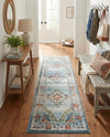 Savannah Soiree Collection Area Rug - Serengeti (Blue) Runner Blue  lifestyle 52